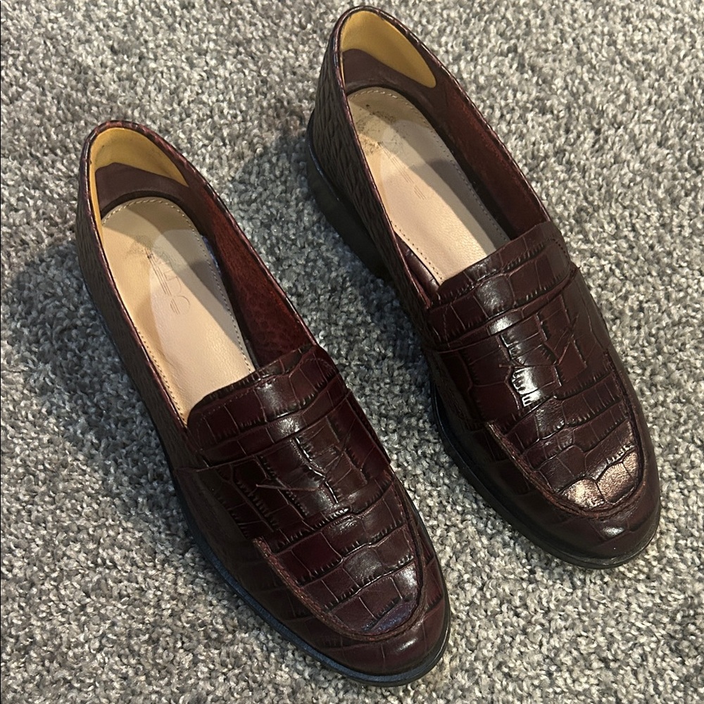 Burgundy loafers